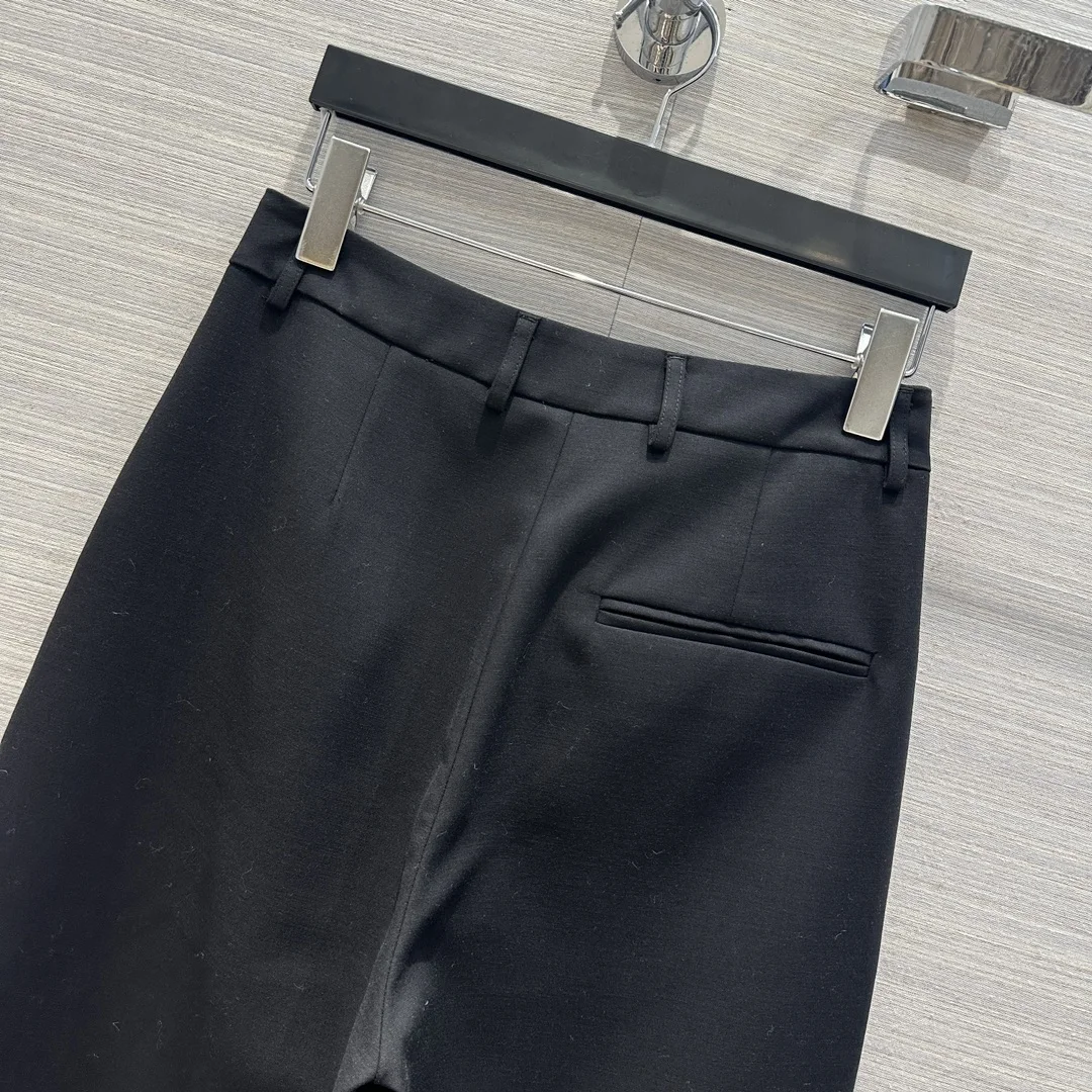 2024 Women's Clothing Temperament mid-high waist twisted seam trousers Spring Summer New No.43