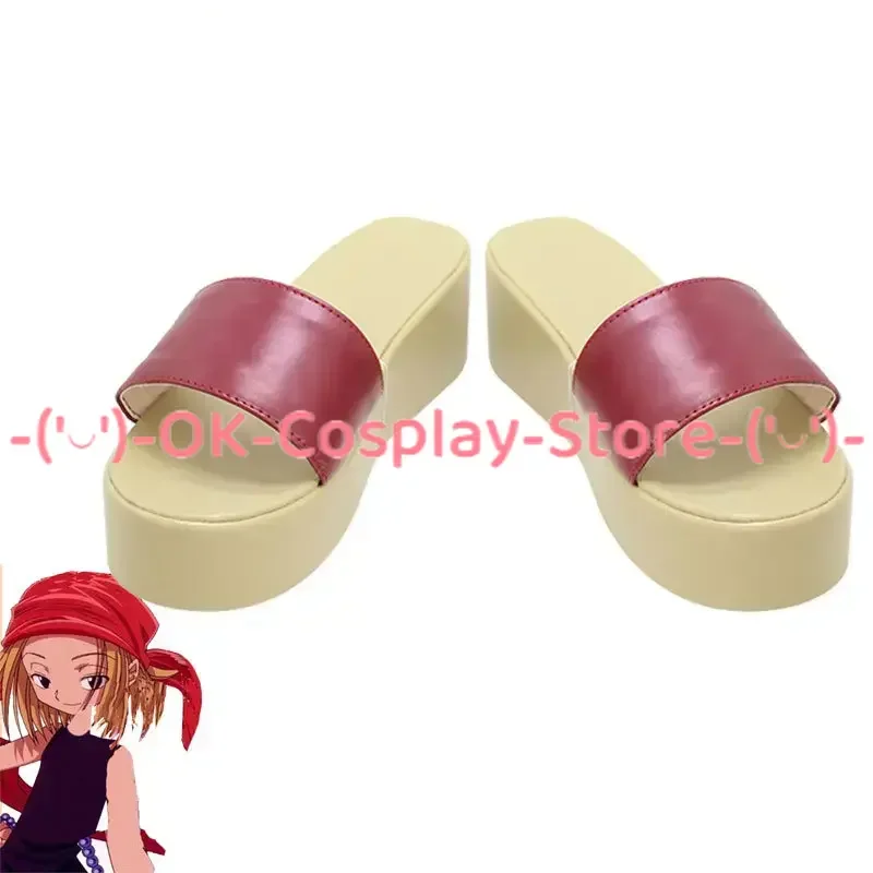 

Kyoyama Anna Cosplay Shoes Anime SHAMAN KING Cosplay Prop Halloween Carnival Boots PU Leather Shoes Custom Made