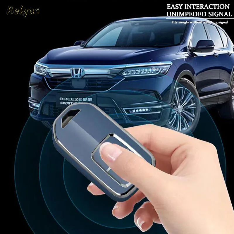 For Honda Civic Accord City Odyssey CR-V XR-V HR-V Vezel Jade Jazz Crider Car TPU Flip Key Cover Case Holder Keychain Shell