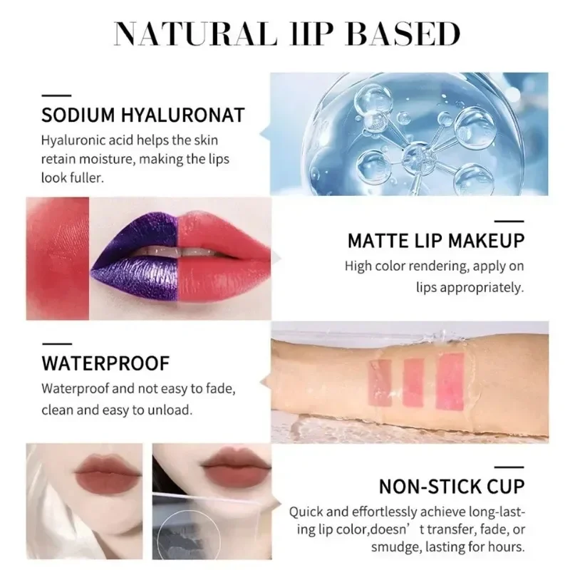 Waterproof Peel Off Lip Liner Outline Contour Tattoo Lip Stain Tint Matte Nude Lipstick Long Lasting Tear Off Natural Lip Tint