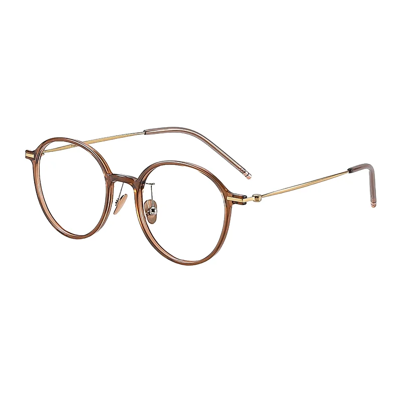 F DRACON Titanium Round Eyeglass Frame, Unisex