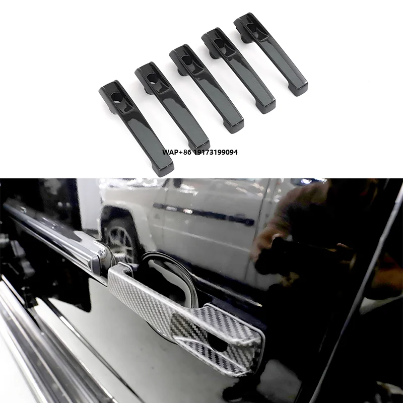 

New Production G CLASS Replacement Dry Carbon Fiber Grooved Door Handle Cover W463 W464 Car Accessories Auto Body Systems Parts