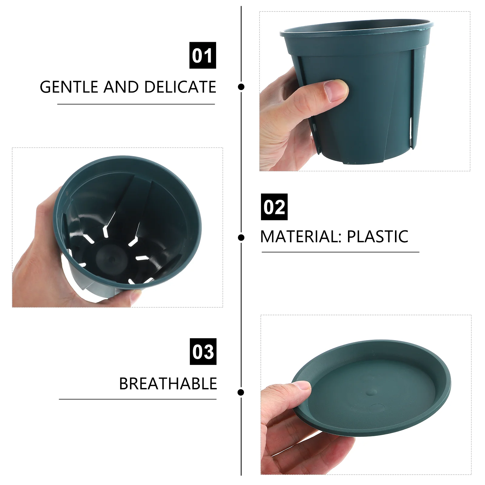 

8 Sets Plastic Flower Pot Gardening Nursery Plant Nutrition Cup Starting Trays Outdoor Decor