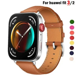 Strap For Huawei Watch Fit 3 Smartwatch Band Replacement Wristband retro Genuine Leather Bracelet For Huawei Fit 2 Accessories
