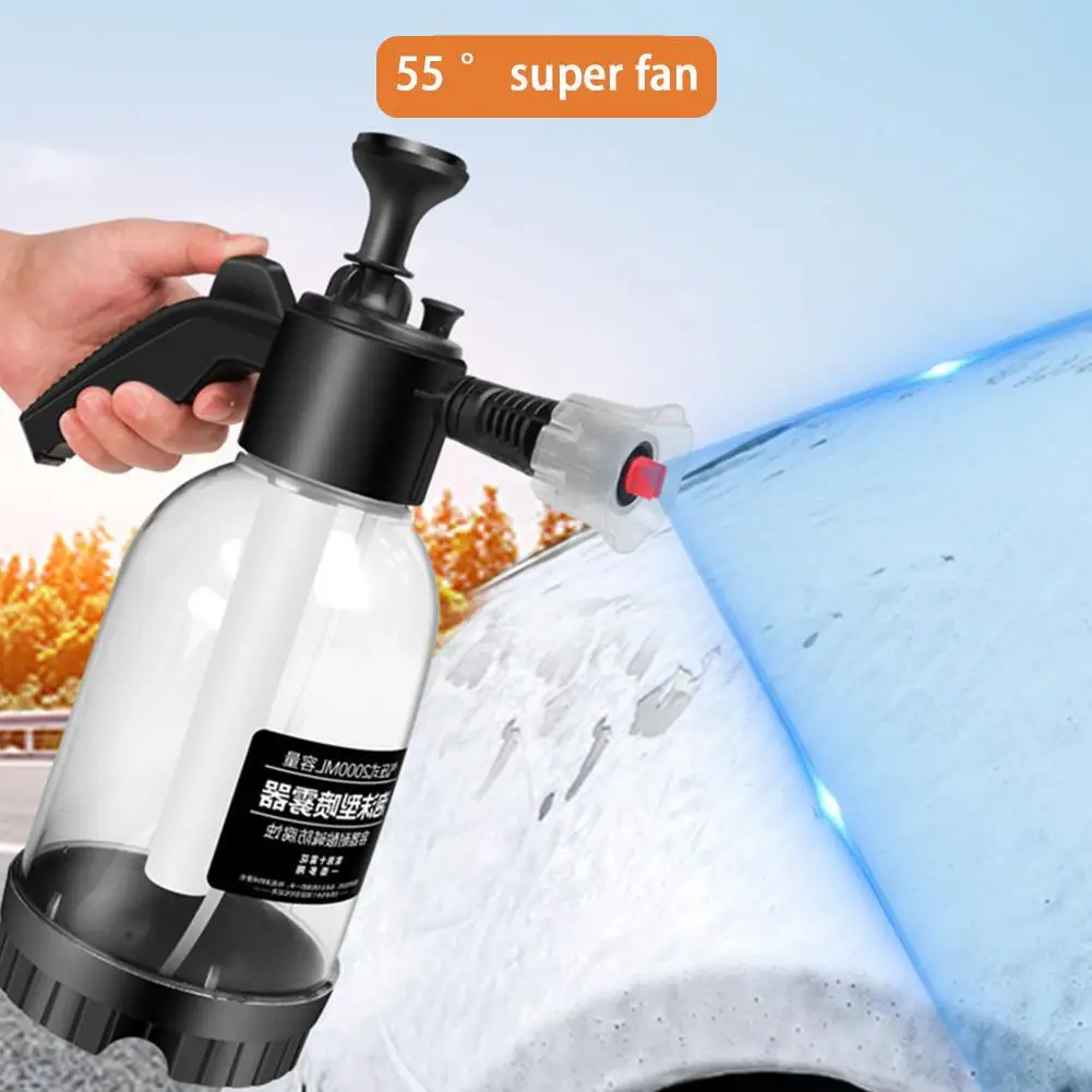 2L Handheld Foam Sprayer for Car High Pressure Hand Pump With Pressure Relief Valve Car Wash Spray Bottle Window Cleaning Tools