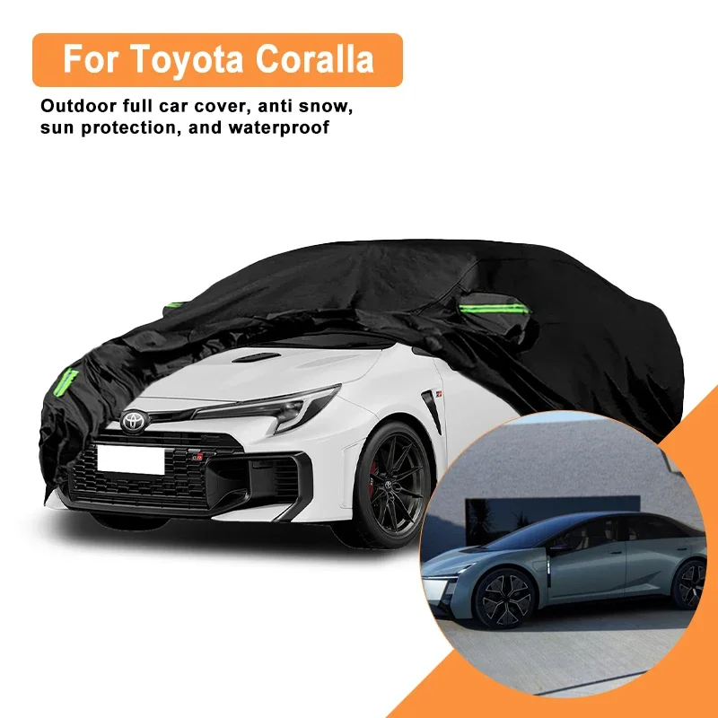 

For Toyota Coralla Car Full Cover - Outdoor Waterproof Snowproof Sunshade, Winter & Summer All Weather Auto Protection Accessory