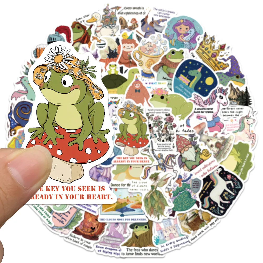 

50PCS Fairy Tale Inspirational Cartoon Fun Graffiti Sticker Waterproof Decal Kids Toy Gift for Guitar Scrapbook Diary Desk