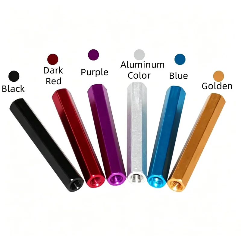 10Pcs M3 Hex Hexagon Aluminum Alloy Anodised Female Threaded Standoff Spacers Nuts Length 6/8/10/12/15/20/25/30~60mm
