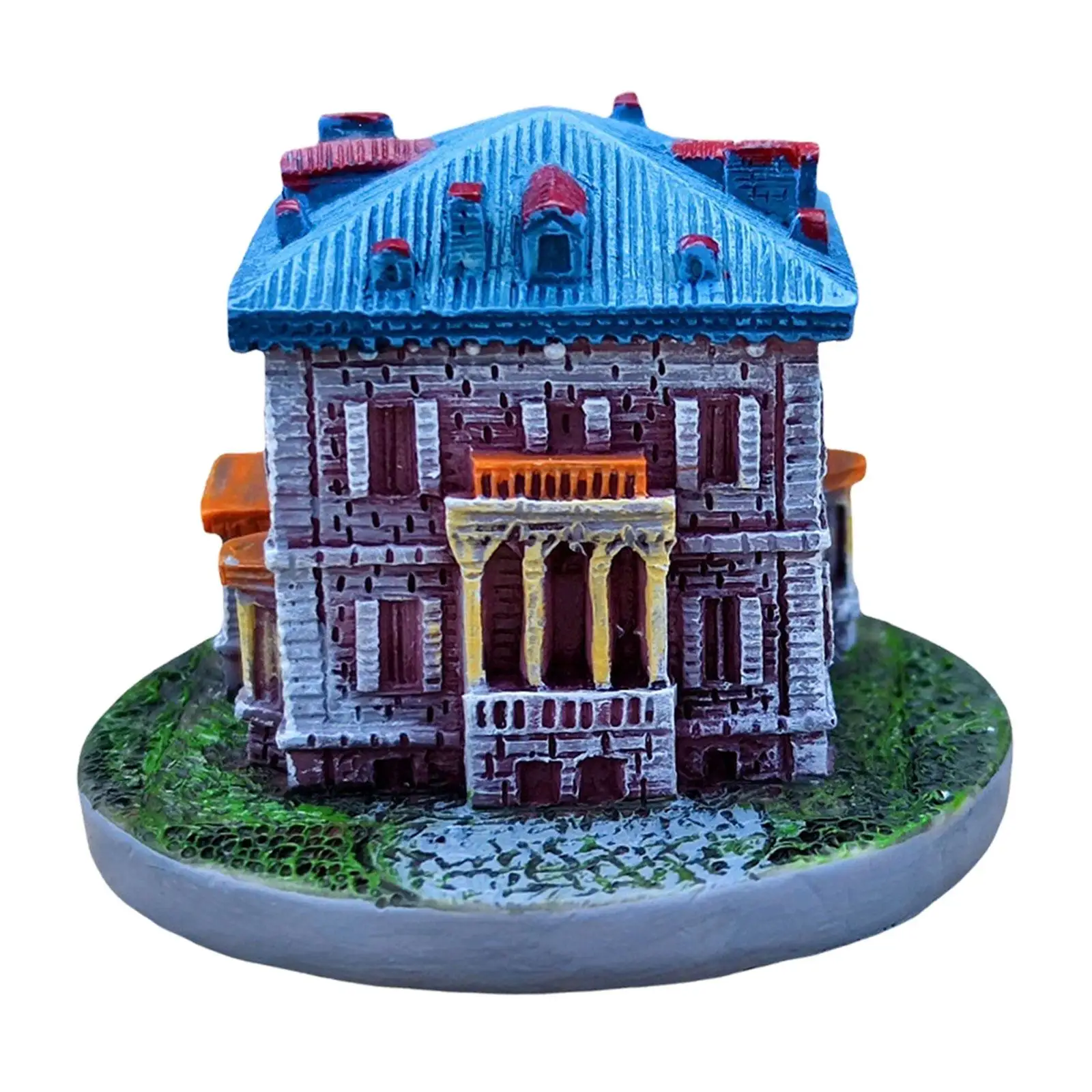 Decorative Miniature Fairy Villa House Resin Garden Figurine for Mini Figure Garden Decorations and Birthday Gift