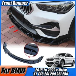 For BMW F48 X1 20i 20d 25i 25d x-Drive 2015 To 2022 Car Front Bumper Lip Spoiler Splitter Diffuser Separator Cover Body Kits