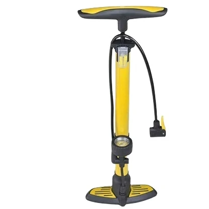 Carbon Steel Double Tube with Barometer bicycle car tire Inflator With Guage 38*600mm hand pump