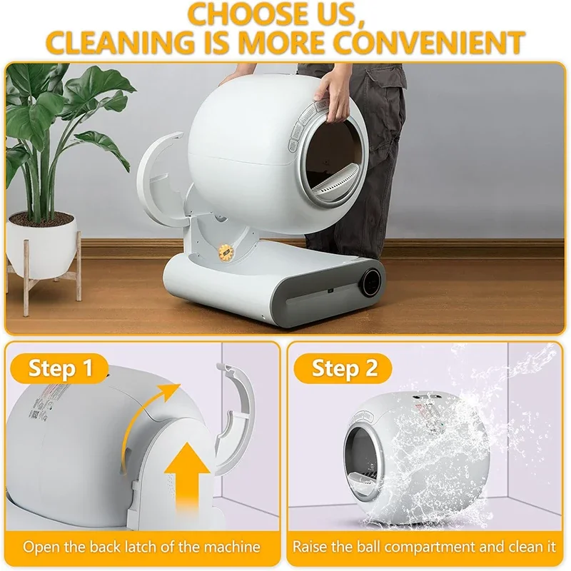 Cat Litter Box Smart Automatic Large Size Smart Self Cleaning  English Versions Cat Toilet with APP Control Areneros Para Gatos