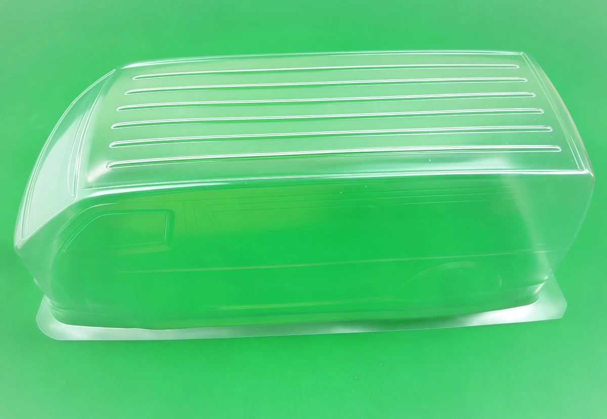 1/10 Hiace Classic Van Clear PC Body Shell 190mm Width 258mm Wheelbase with Decals for RC Touring Drift Cargo Van Car