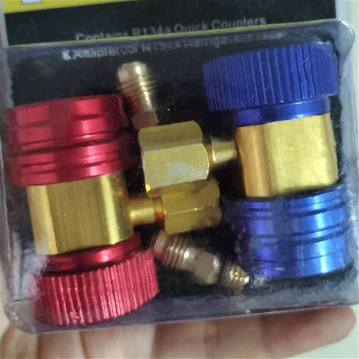 B67A Freon R134A Auto Car Quick Coupler Connector Brass Adapters Air Conditioning Refrigerant Adjustable Manifold Gauge