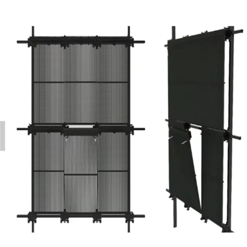 P6 P8 Big Outdoor LED Transparent Media Screen Eye Catching 3D Effect HD Movie Video Screen On Building Wall
