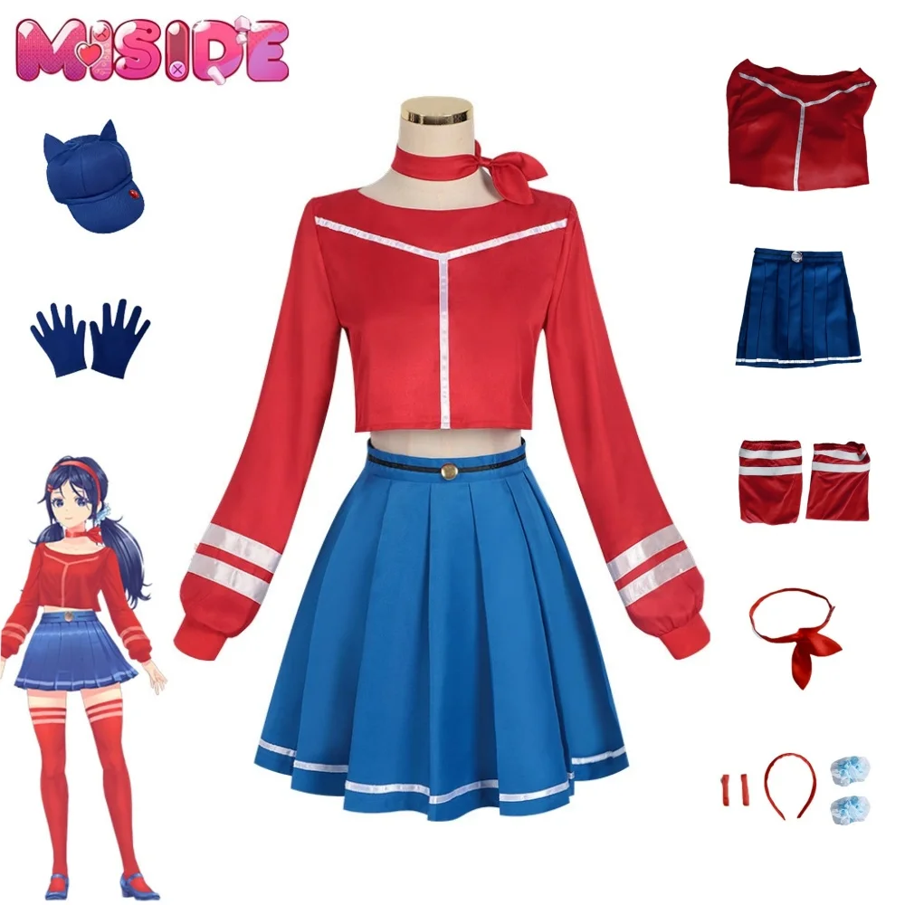 

Anime Horror Game MiSide Cosplay Mita Мита Costume JK School Uniform Cute Dress Lolita Wigs For Halloween Girls Woman Customized