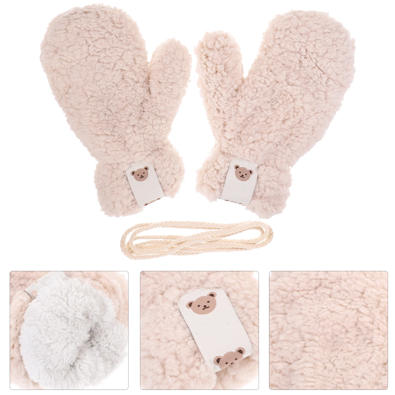 

Fleece Warm Gloves Cartoon Mittens Cute Thermal Winter Camping Teen Girls