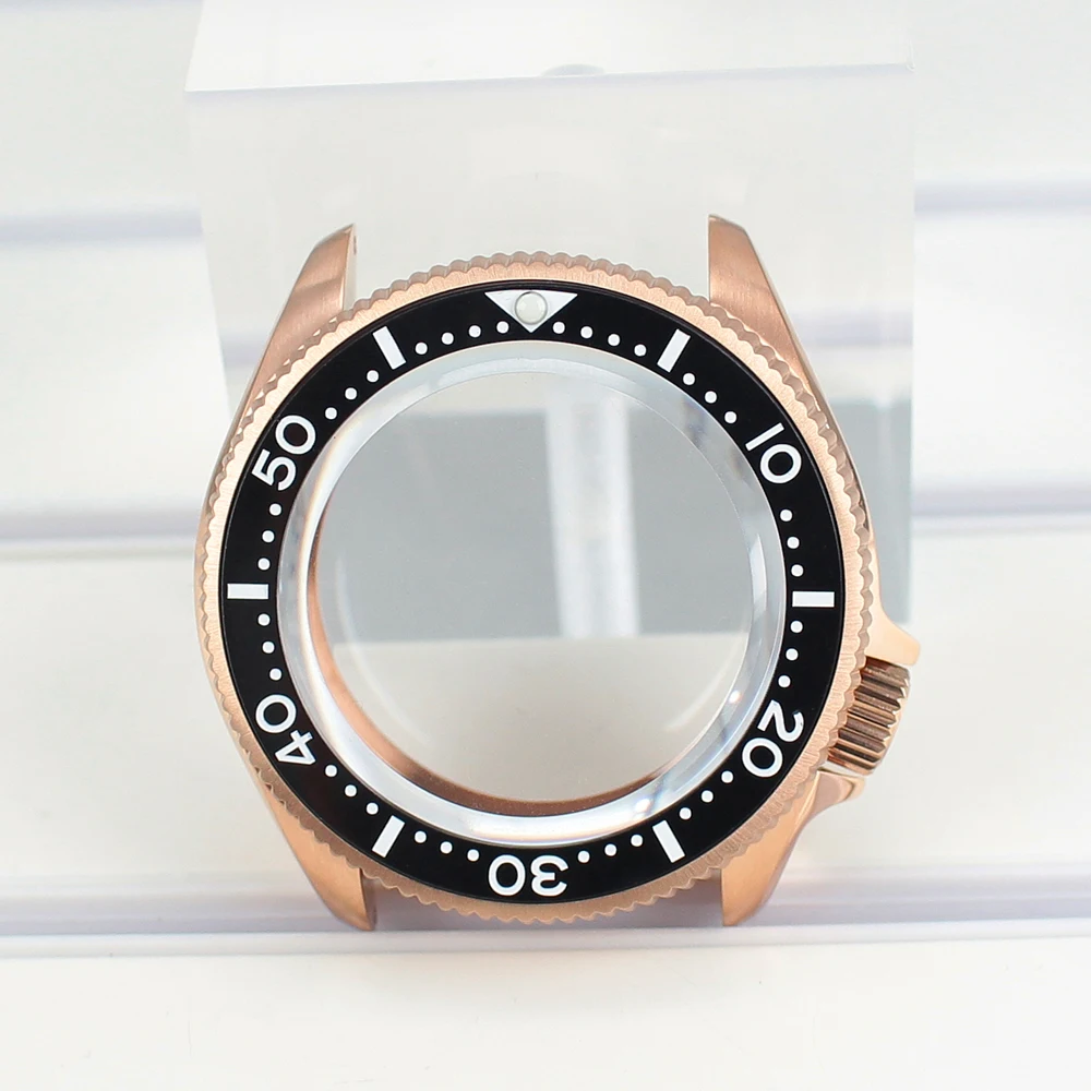 ارتفع الذهب 38 مللي متر NH35 ساعة حافظة الياقوت الكريستال ل Seiko NH35 NH36 4R35 4R36 حركات تعديل Skx ساعة أجزاء السيراميك الحافة #2