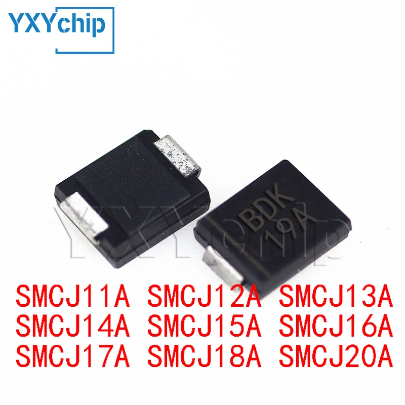 20PCS SMCJ11A SMCJ12A SMCJ13A SMCJ14A SMCJ15A SMCJ16A SMCJ17A SMCJ18A SMCJ20A SMC (DO-214AB) 1500W Smd Tvs Diode