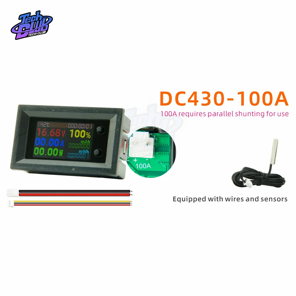 DC4~30V Digital Power Energy Voltmeter Ammeter Voltage Wattmeter Kwh temperature Meter Electric Energy Frequency Meter Tool