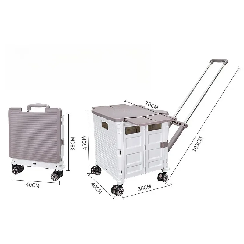 عربة تسوق صغيرة للنزهات المنزلية المحمولة القابلة للطي