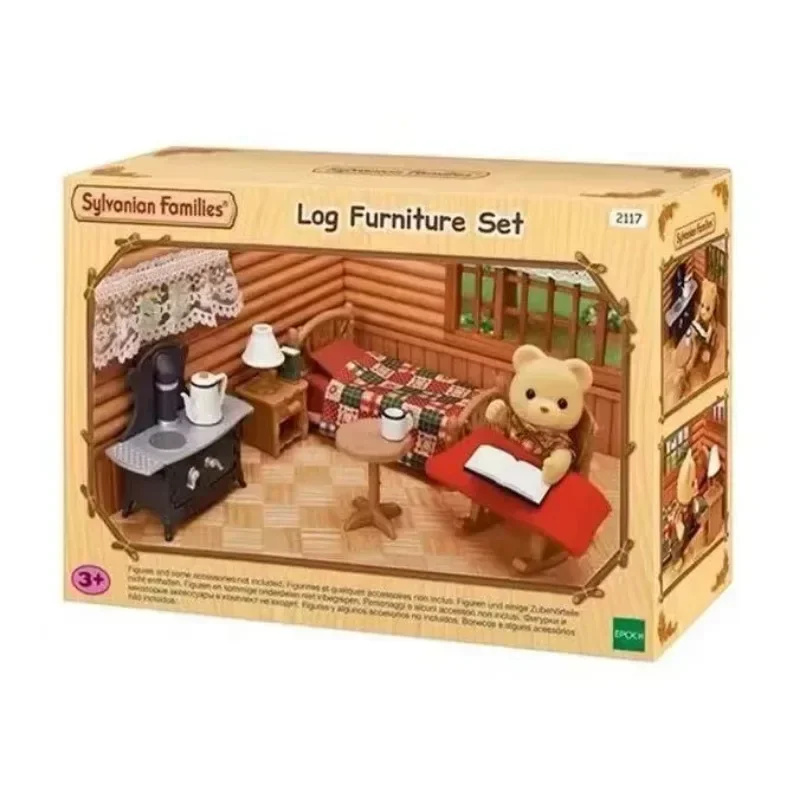 Sylvanian familles aveugle porte-clés figurines originales meubles en rondins enfants jouets pour filles jouet fille ternes coffrets cadeaux