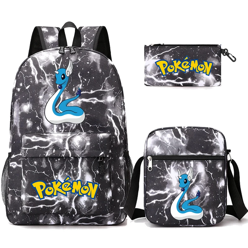 Pokemon Pikachu plecak Anime plecaki torba kartonowa nastolatkom studentka dziewczyna Charmander tornister o dużej pojemności