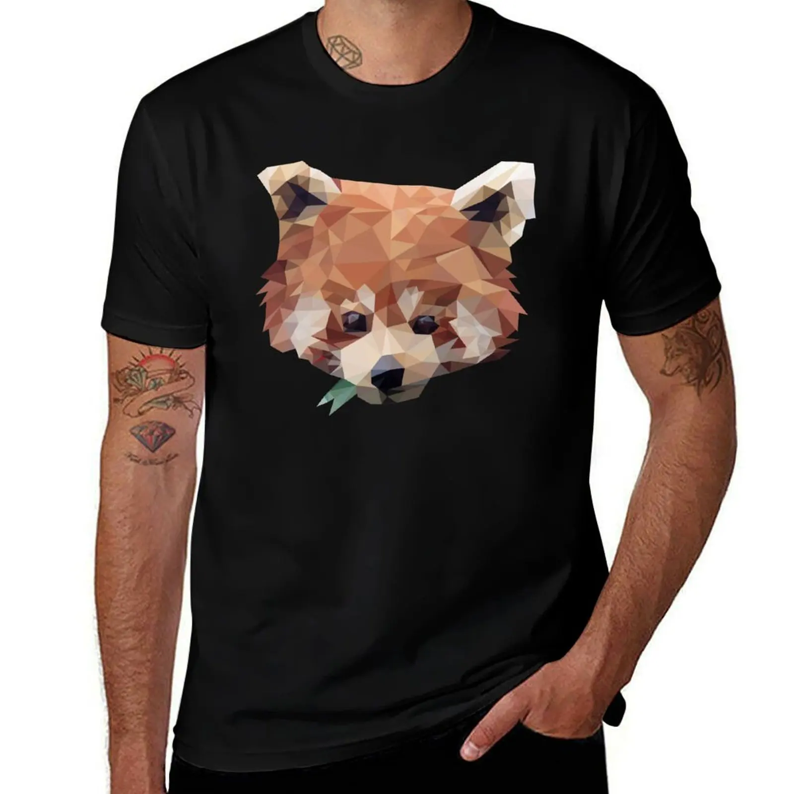 

Tshirt RedPanda Tshirt Firefox T-Shirt Casual Fashion Short Sleeve Cotton T-Shirt