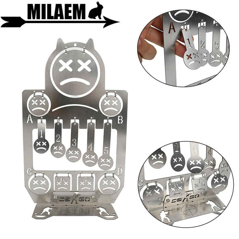 Shooting Aim Target Stainless Steel Durability S/M/L Size for Archery Arrow Practice Training Slingshot Shooting Game Target