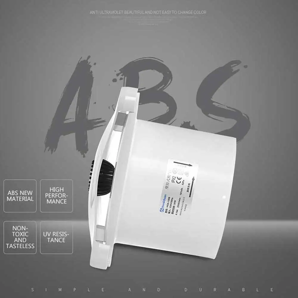 مروحة العادم المنزلية المرحاض مروحة التهوية الحائط قناة الدخان العادم مروحة الصامت النازع دي اير الفقرة Cocina