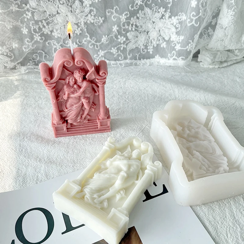 

Arched Love Angel Silicone Candle Mold DIY Greek Roman Couples Scented Candle Making Plaster Soap Resin Craft Gift Home Decor