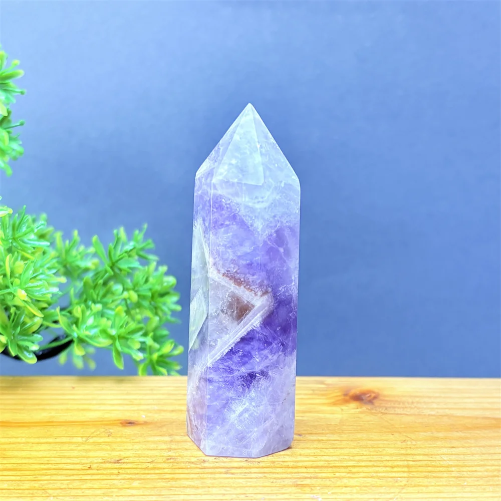 Natural Fantasy Amethyst Crystal Tower Gemstone Reiki Healing Wand Adaptive Wicca Home Decor Holiday Gift