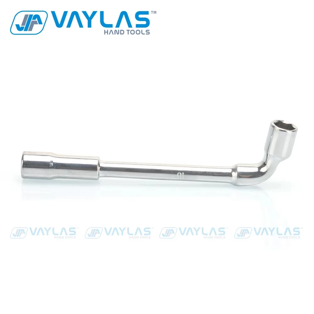 10mm L Type Angled Socket Wrench Spanner With Thru Hole, Chome Vanadium