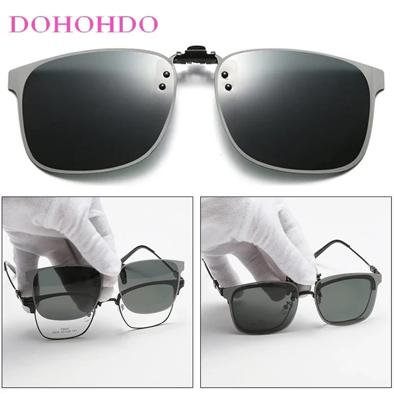 

Fashion Polarized Night Vision Photochromic Lenses Clip On Sunglasses Men Driving Anti-Glare Sports Women Goggles Lentes UV400