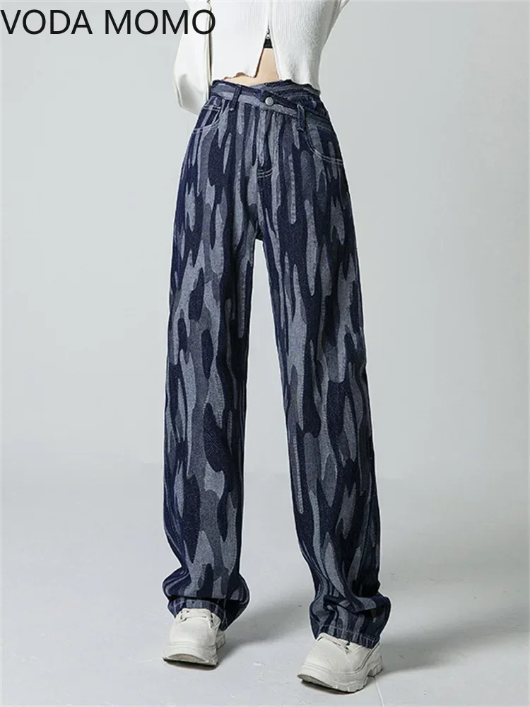 

Весна 2023, новые женские модные джинсы с высокой талией Y2k, женские широкие джинсы, мешковатые женские джинсовые брюки-карго, джинсы для мам, брюки