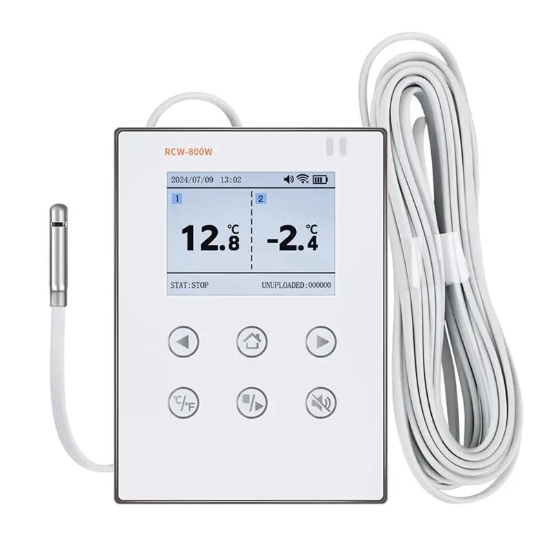 AS60-WIFI Real-Time Temperature Humidity Data Logger With External Probe Wireless Monitoring For Cold Chain Management