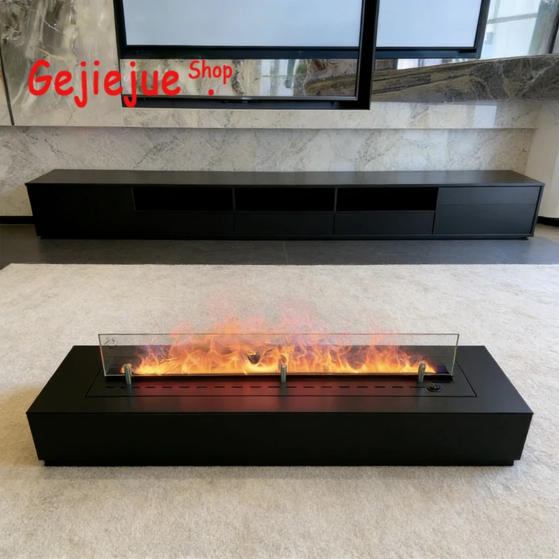 

Ультразвуковой камин-туманогенератор с эффектом живого пламени, 12 уровней яркости, регулируемая подставка для телевизора с каминным очагом