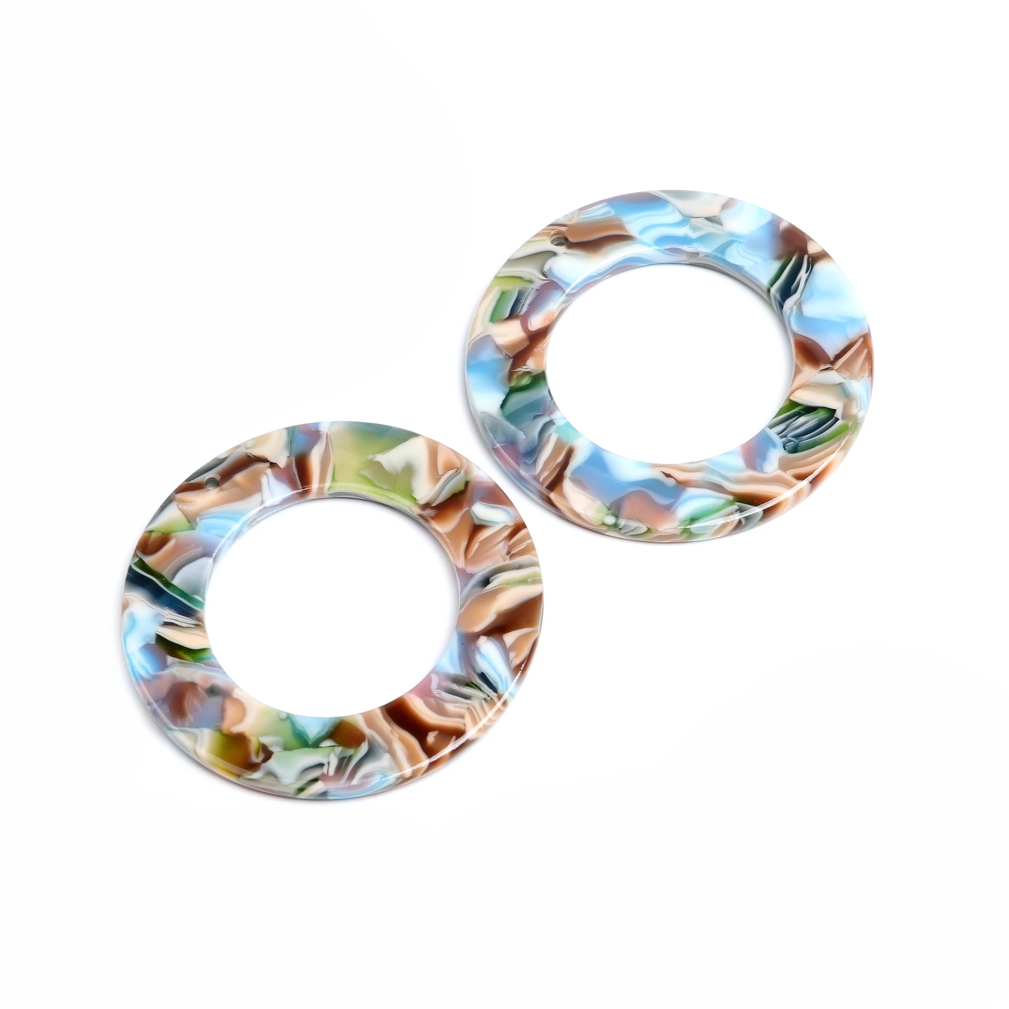 Leopard Print Circle Charm for DIY Jewellery Making
