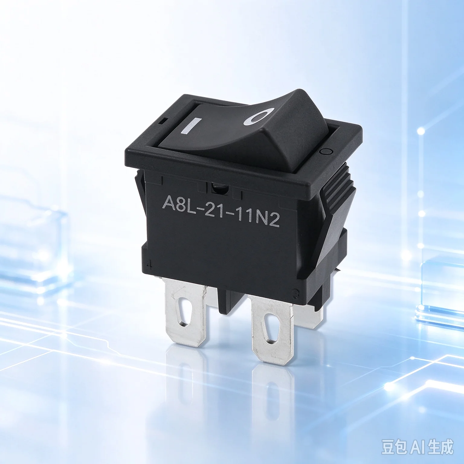 10pcs  Heavy for Omron A8L-21-11N2 Rocker Switch 4Pin 2Position 10A 250V