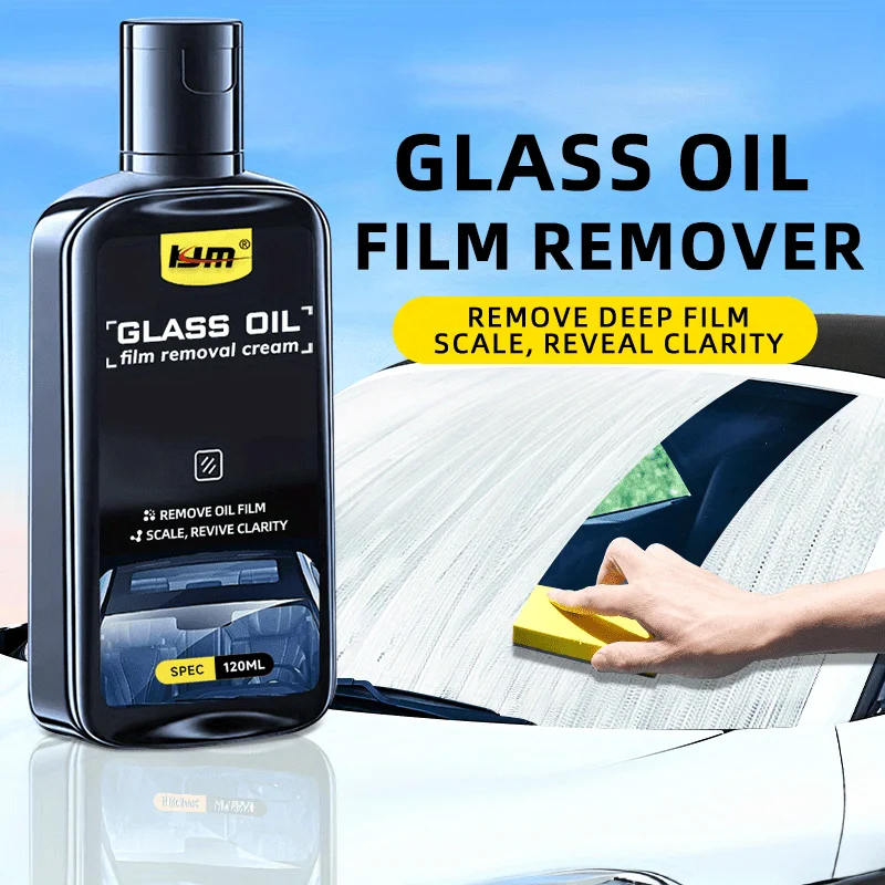 Car Glass Oil Removal Kit - Remove Water Stains, Oil Film, Suitable for Automotive and Household Glass