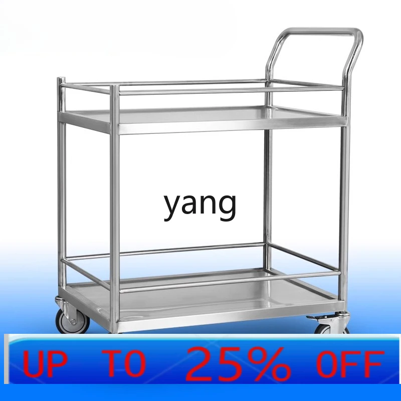LTT 304 stainless steel trolley double layer laboratory instrument trolley
