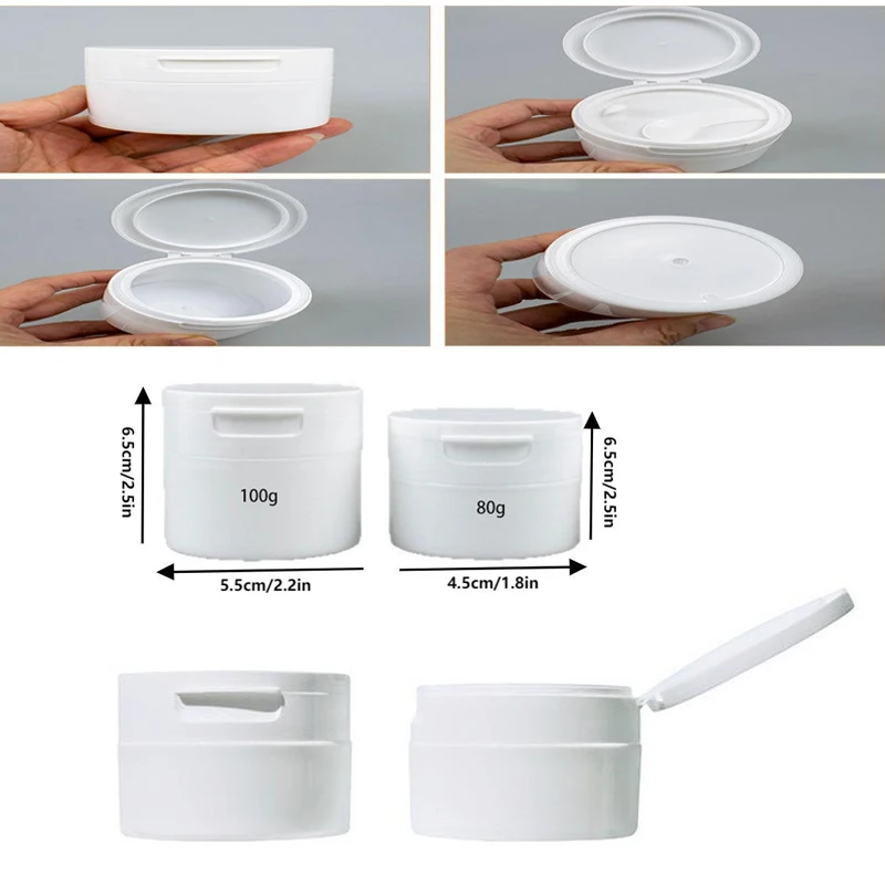 80-100-г-откидная-банка-с-широким-горлышком-откидная-крышка-в-комплекте-ложка-зубная-пудра-бутылка-для-снятия-макияжа-банка-для-крема-ватный-диск-контейнер