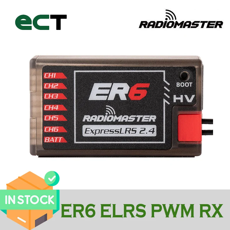 

RadioMaster ER6 2.4GHz ELRS PWM Receiver ExpressLRS