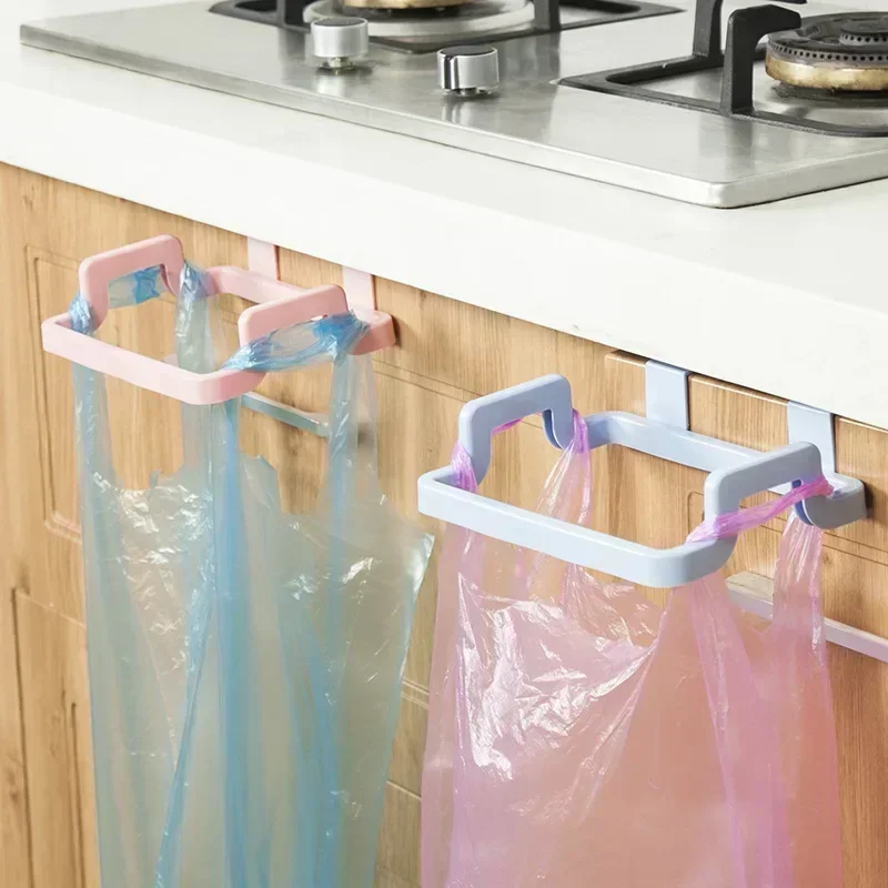 Hanging Trash Rubbish Bag Holder Garbage Rack Cupboard Cabinet Storage Rag Hanger Trash Can Bin Kitchen Accessories Gadget