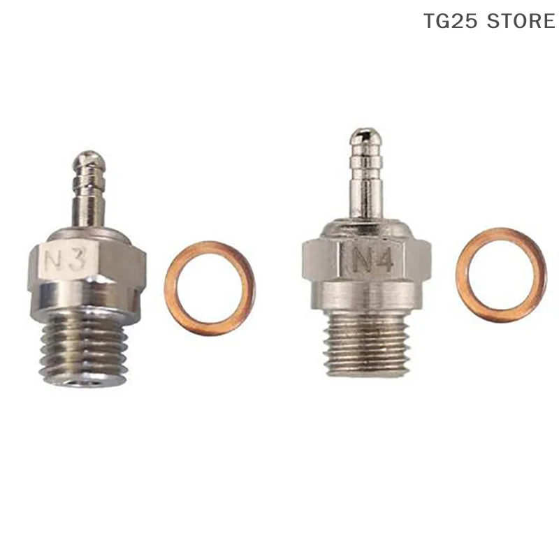 1Pcs Universal Steel N3 N4 Glow Plug #8 Spark Nitro Engine Parts For HSP RC Car Part