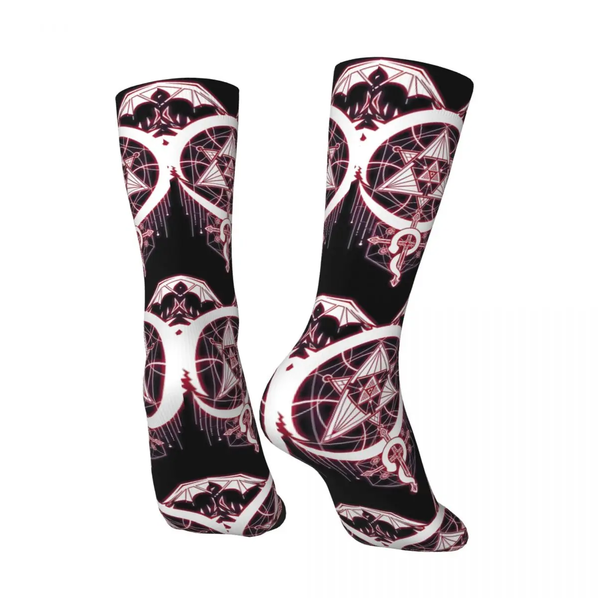 Crazy compression Glowing Sock for Men Harajuku Snakes Of Alchemy Seamless Pattern Crew Sock Casual