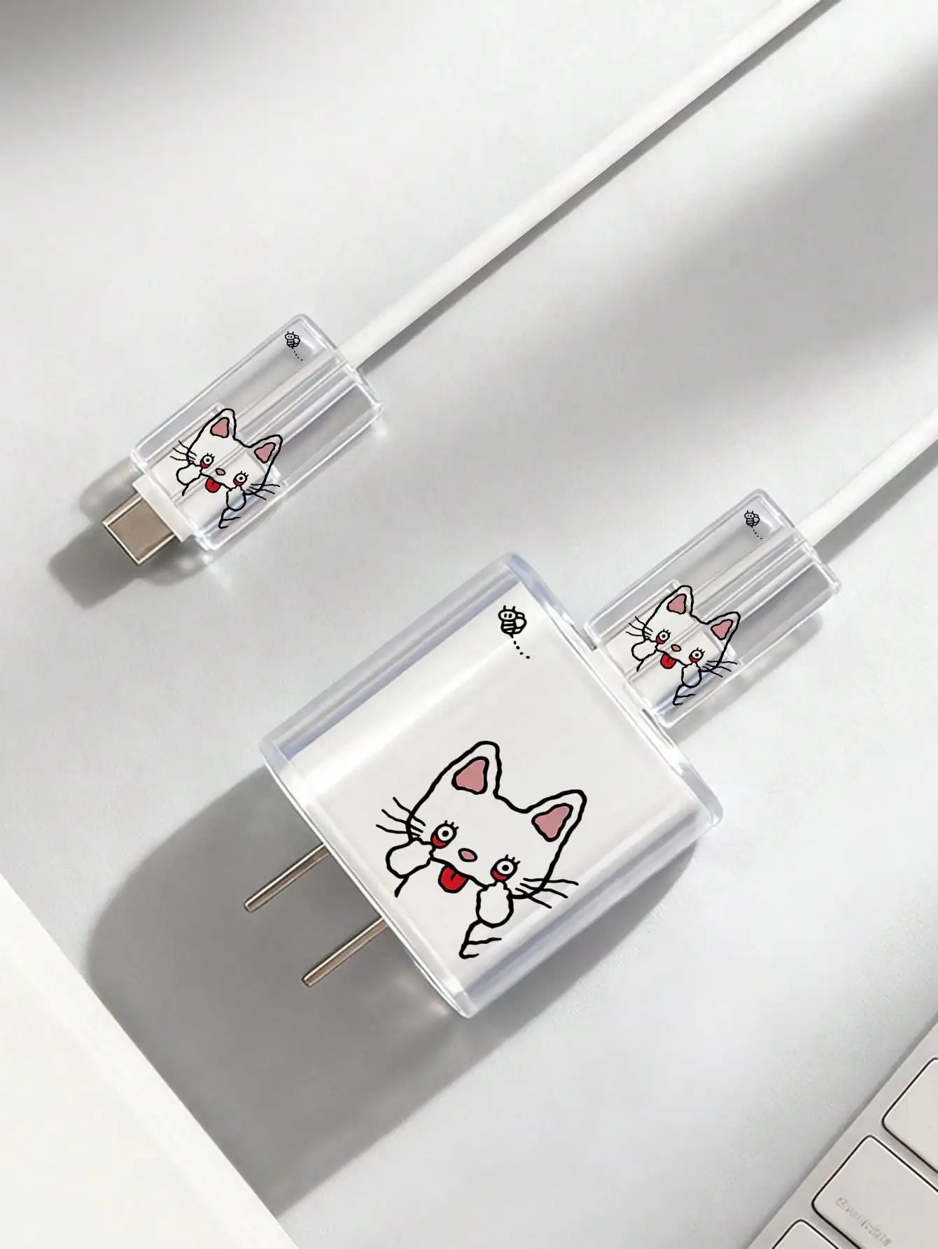 4 IN 1 Charging Data Cable Protector Case For iPhone 15 14 13 16 11 18W 20W Charger Protective Cover Winder Accessories Sleeve