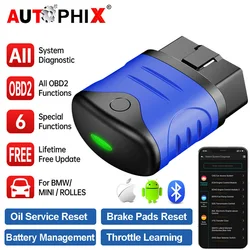 AUTOPHIX 3910 Bluetooth OBD2 Scanner for BMW/ MINI/ Rolls Royce Battery Registration EPB ETC Reset Throttle Learn Free Update