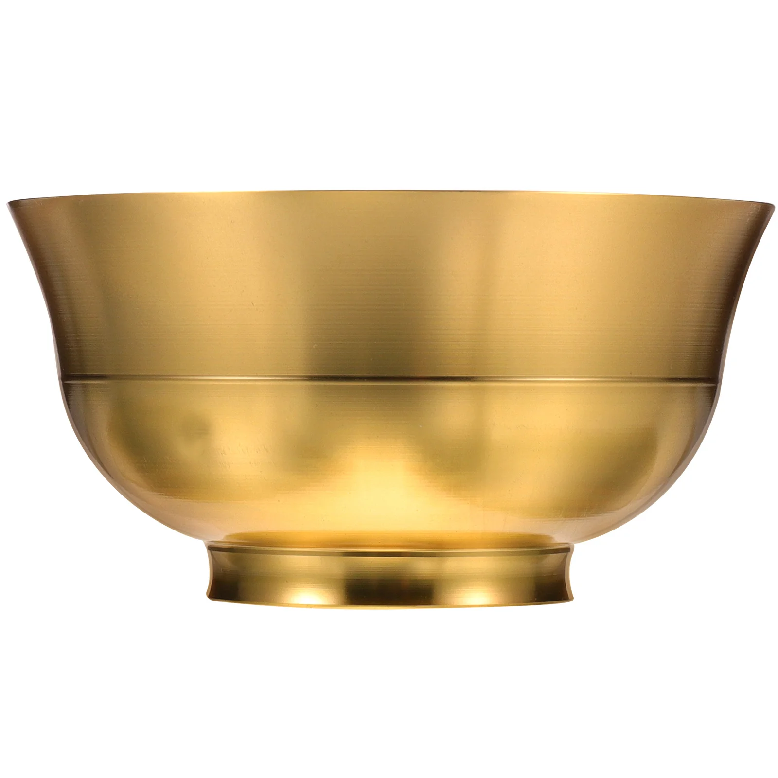 Gold Decorative Bowl Golden Treasure Basin Brass Glossy Cornucopia Retro Burning