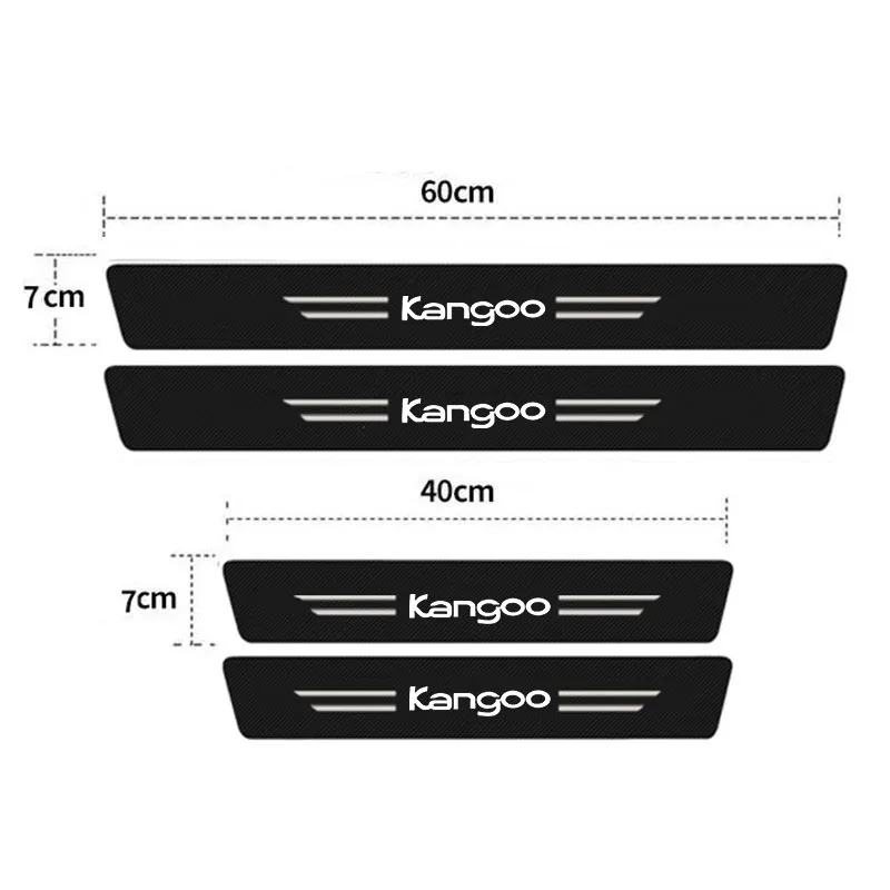 Luminous Car Threshold Tape Door Sill Protective Stickers for Kangoo Logo Badge Trunk Bumper Guard Glowing Door Pedal Strips